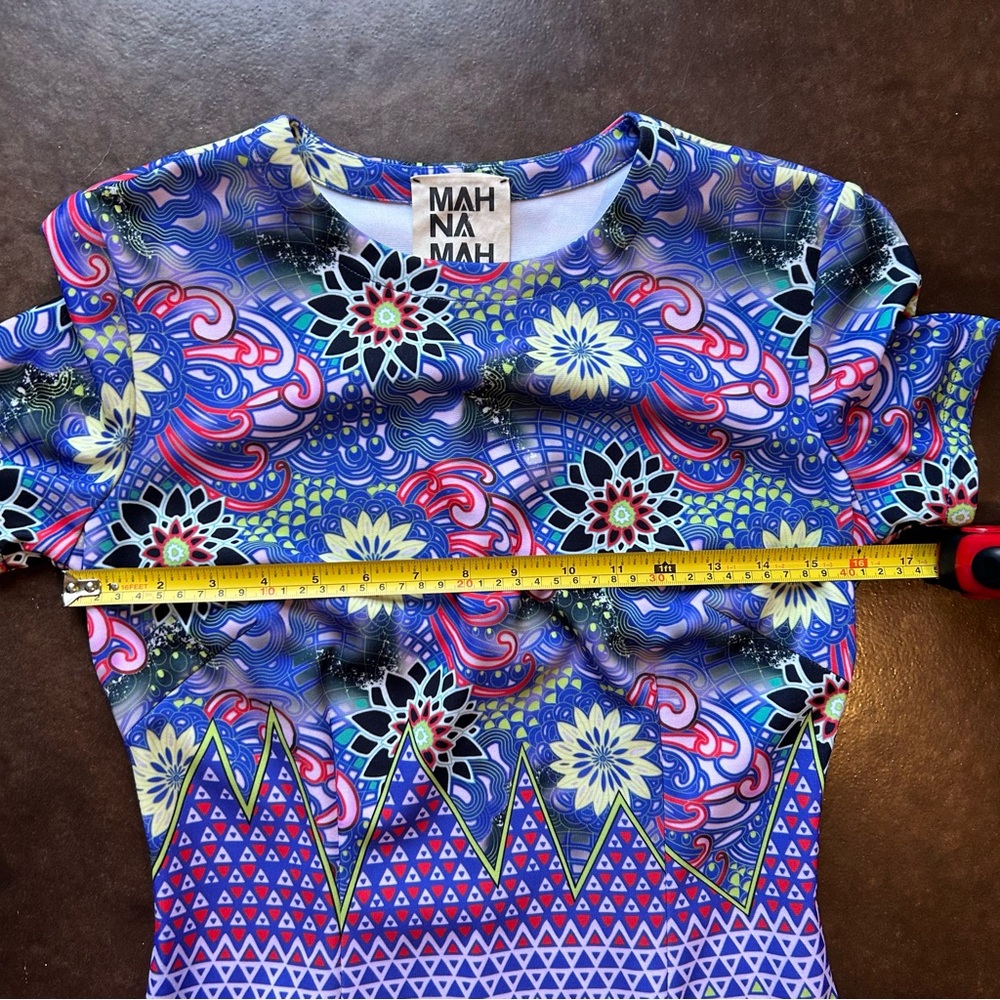 Mah Na Mah Na by Jen Kao vibrant psychedelic dress- size 8 - Picture 10 of 14